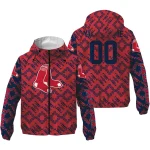 customized boston red sox trellis mesh red windbreaker jacket best selling