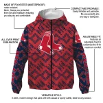 customized boston red sox trellis mesh red windbreaker jacket best selling