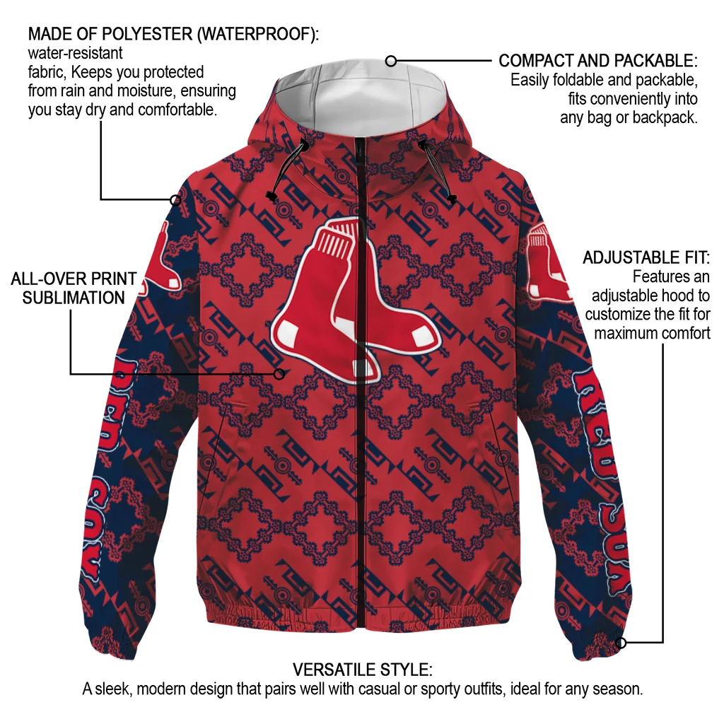 customized boston red sox trellis mesh red windbreaker jacket new arrival customized boston red sox trellis mesh red windbreaker jacket new arrival