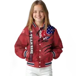 customized boston red sox us flag claws red varsity jacket best selling