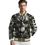 customized brooklyn nets camouflage skull camouflage varsity jacket best selling