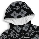 customized brooklyn nets geometric blossom black windbreaker jacket best selling
