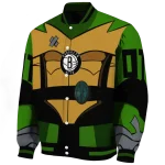 customized brooklyn nets turtle armor varsity jacket best selling