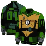 customized brooklyn nets turtle armor varsity jacket best selling