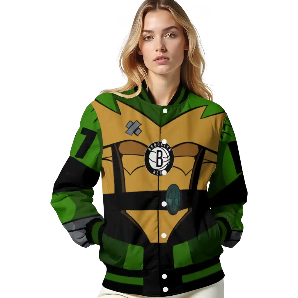 customized brooklyn nets turtle armor varsity jacket latest model customized brooklyn nets turtle armor varsity jacket latest model