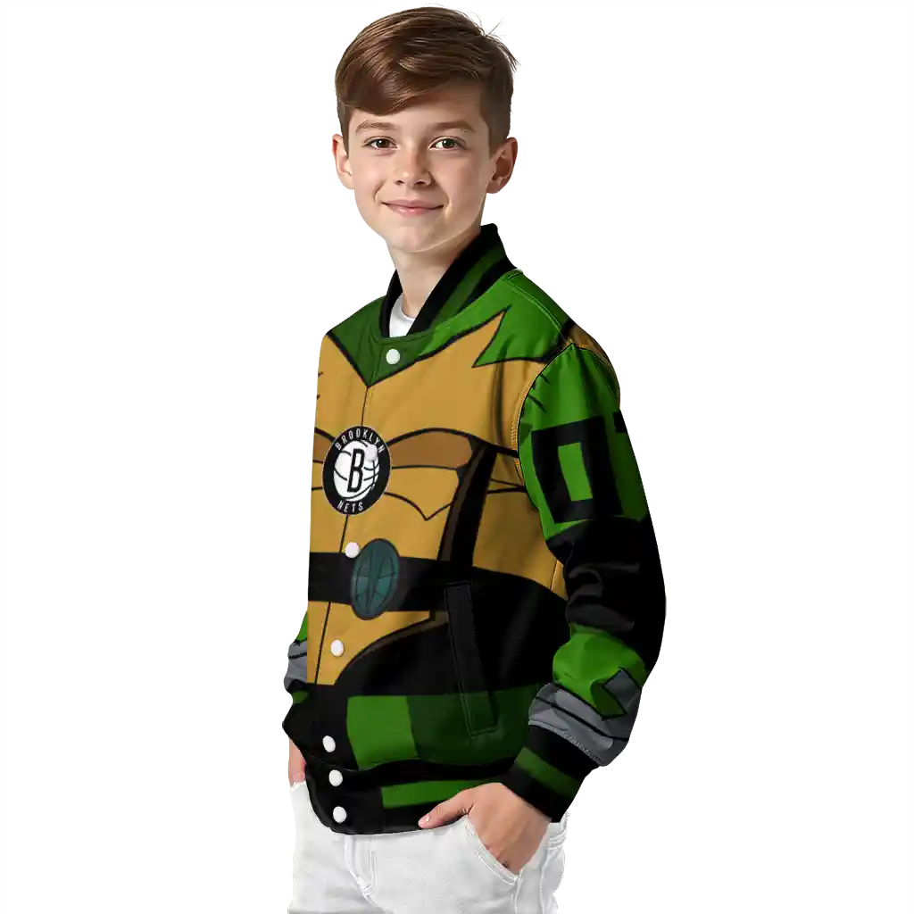 customized brooklyn nets turtle armor varsity jacket trendy customized brooklyn nets turtle armor varsity jacket trendy