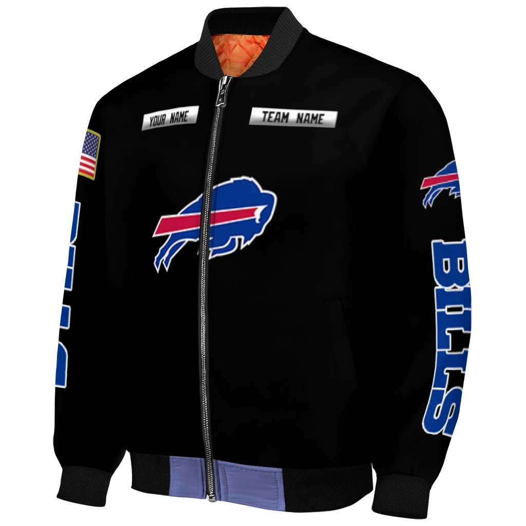 customized buffalo bills american flag skull black bomber jacket fashion forward customized buffalo bills american flag skull black bomber jacket fashion forward