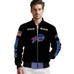 customized buffalo bills american flag skull black bomber jacket best selling