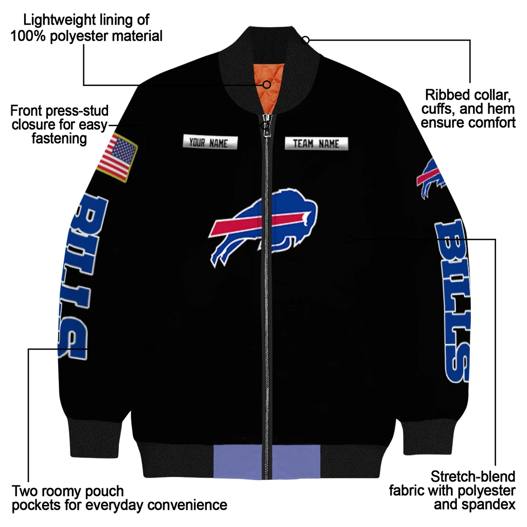 customized buffalo bills american flag skull black bomber jacket new arrival customized buffalo bills american flag skull black bomber jacket new arrival