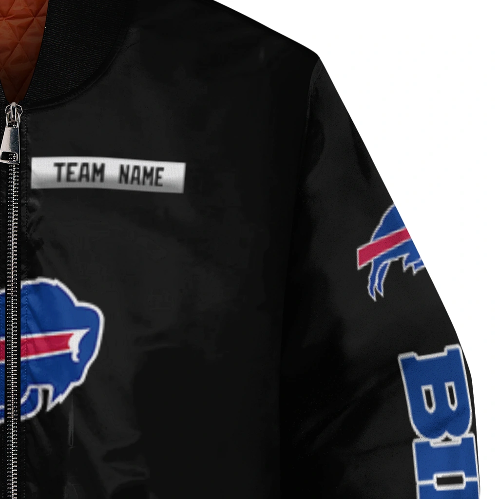 customized buffalo bills american flag skull black bomber jacket premium grade customized buffalo bills american flag skull black bomber jacket premium grade