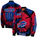 customized buffalo bills burst splatter blue bomber jacket best selling