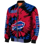 customized buffalo bills burst splatter blue bomber jacket best selling