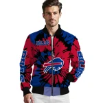 customized buffalo bills burst splatter blue bomber jacket best selling