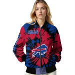 customized buffalo bills burst splatter blue bomber jacket best selling