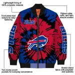 customized buffalo bills burst splatter blue bomber jacket best selling