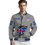 customized buffalo bills claw marking grey varsity jacket best selling