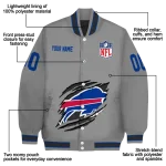 customized buffalo bills claw marking grey varsity jacket best selling