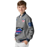 customized buffalo bills claw marking grey varsity jacket best selling