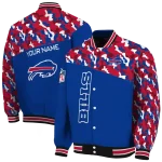 customized buffalo bills freedom claw blue varsity jacket best selling