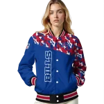 customized buffalo bills freedom claw blue varsity jacket best selling