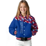 customized buffalo bills freedom claw blue varsity jacket best selling