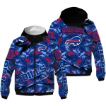 customized buffalo bills shark art blue windbreaker jacket best selling