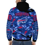 customized buffalo bills shark art blue windbreaker jacket best selling