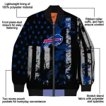 customized buffalo bills star stripes blue black bomber jacket best selling