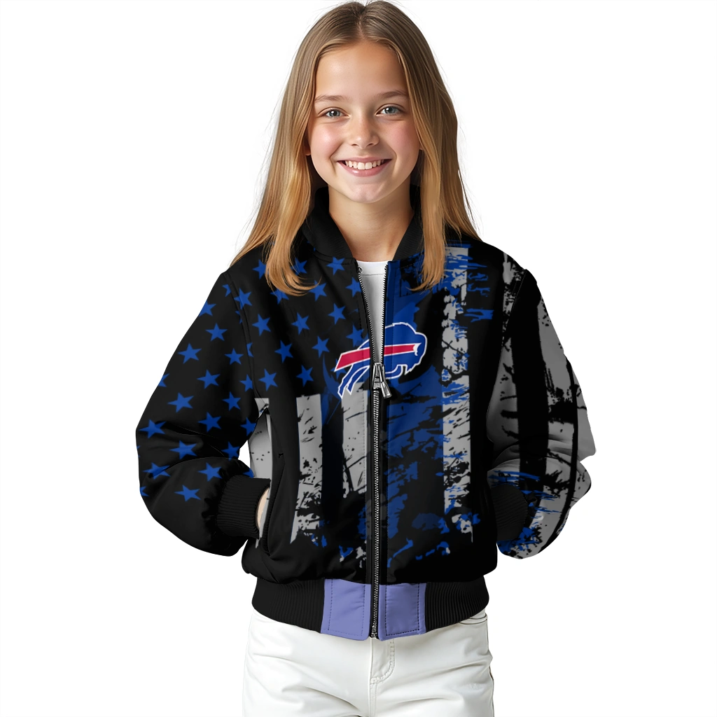 customized buffalo bills star stripes blue black bomber jacket top rated customized buffalo bills star stripes blue black bomber jacket top rated