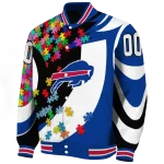 customized buffalo bills stars and stripes slashes blue varsity jacket best selling
