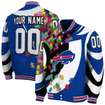 customized buffalo bills stars and stripes slashes blue varsity jacket best selling