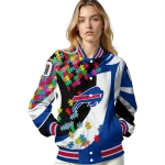 customized buffalo bills stars and stripes slashes blue varsity jacket best selling