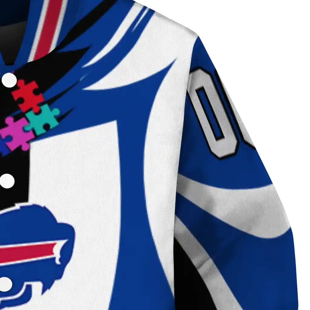 customized buffalo bills stars and stripes slashes blue varsity jacket premium grade customized buffalo bills stars and stripes slashes blue varsity jacket premium grade