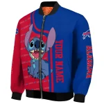 customized buffalo bills stitch laughing blue bomber jacket best selling