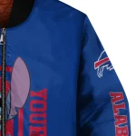 customized buffalo bills stitch laughing blue bomber jacket best selling