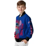 customized buffalo bills stitch laughing blue bomber jacket best selling