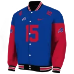 customized buffalo bills team patch blue varsity jacket best selling