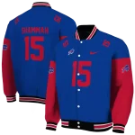 customized buffalo bills team patch blue varsity jacket best selling