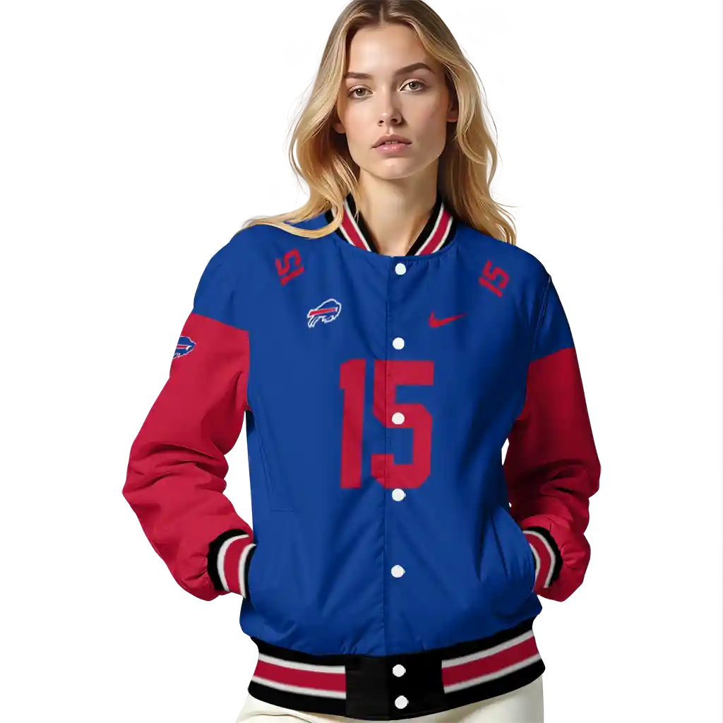 customized buffalo bills team patch blue varsity jacket latest model customized buffalo bills team patch blue varsity jacket latest model