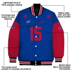 customized buffalo bills team patch blue varsity jacket best selling