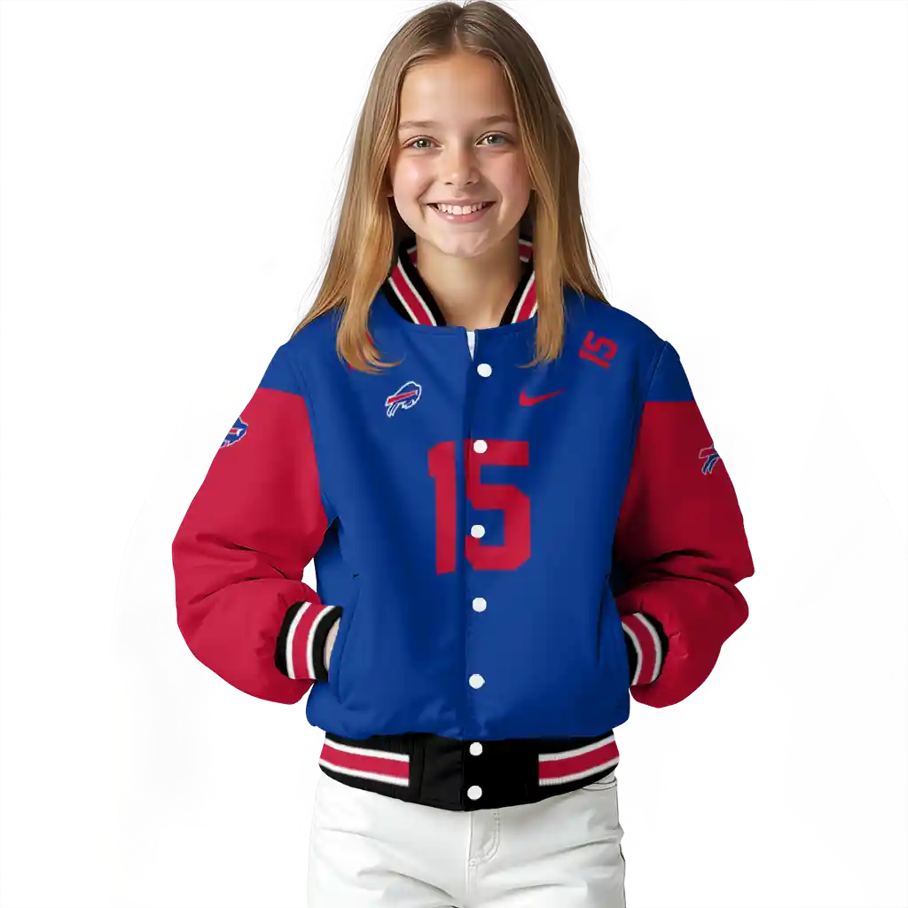 customized buffalo bills team patch blue varsity jacket top rated customized buffalo bills team patch blue varsity jacket top rated