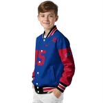 customized buffalo bills team patch blue varsity jacket best selling