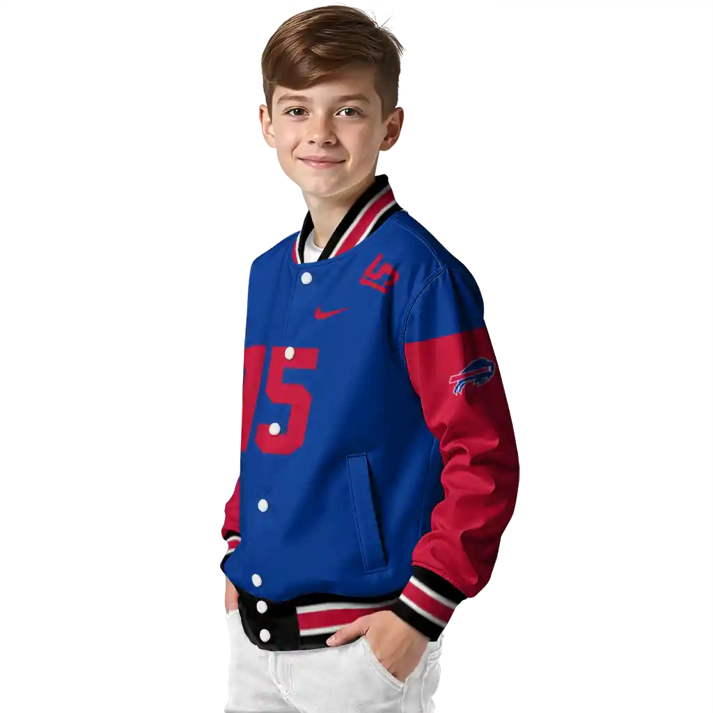 customized buffalo bills team patch blue varsity jacket trendy customized buffalo bills team patch blue varsity jacket trendy