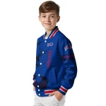 customized buffalo bills tribal deer art blue varsity jacket best selling