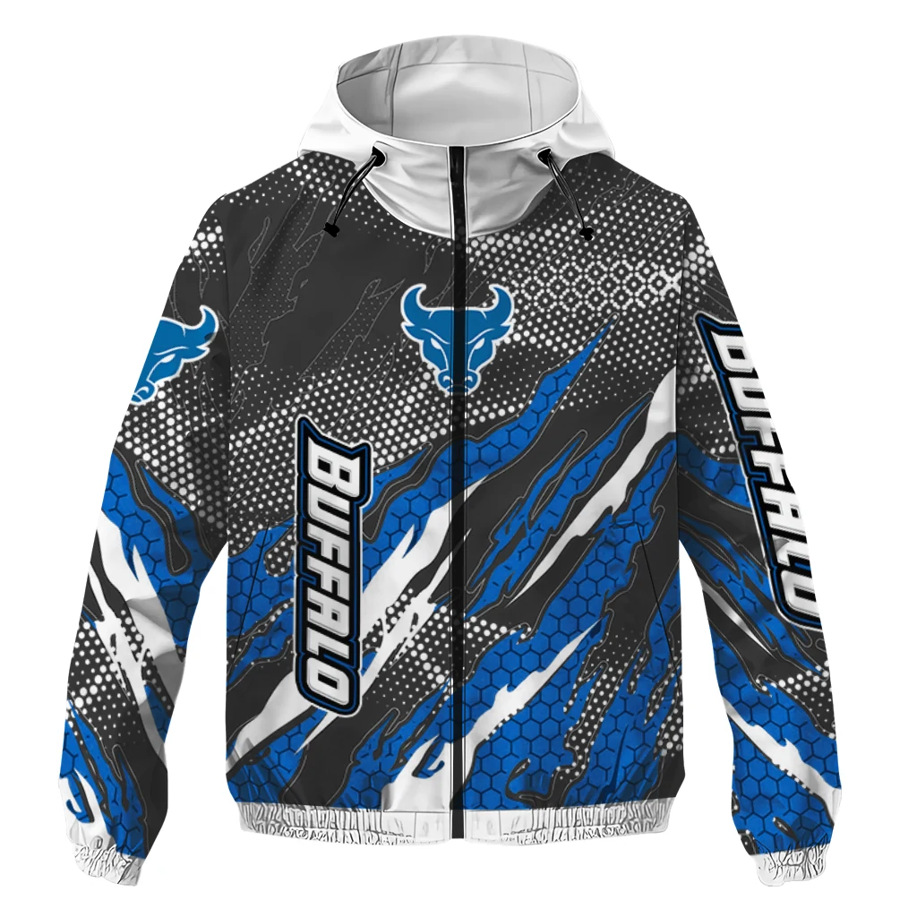 customized buffalo bulls claw mesh royal blue gray windbreaker jacket best selling customized buffalo bulls claw mesh royal blue gray windbreaker jacket best selling