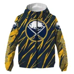 customized buffalo sabres abstract streaks navy blue windbreaker jacket best selling