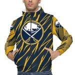 customized buffalo sabres abstract streaks navy blue windbreaker jacket best selling