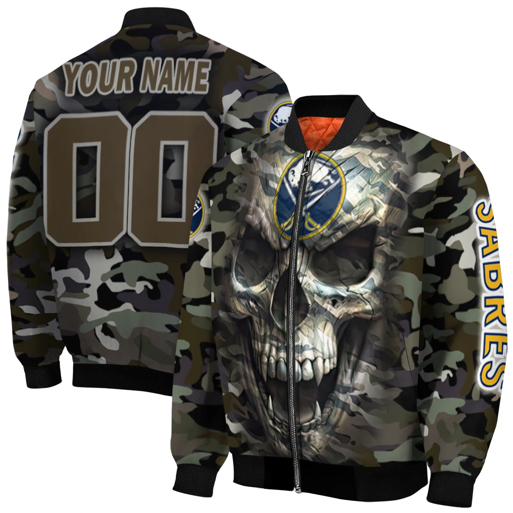 customized buffalo sabres camouflage skull camouflage bomber jacket best selling customized buffalo sabres camouflage skull camouflage bomber jacket best selling