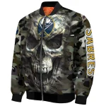 customized buffalo sabres camouflage skull camouflage bomber jacket best selling