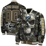 customized buffalo sabres camouflage skull camouflage varsity jacket best selling